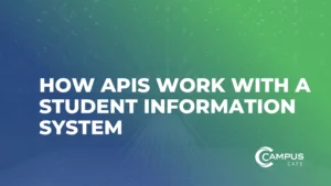 This article describes how schools can integrate third-party software via an API to share information in their student information system.