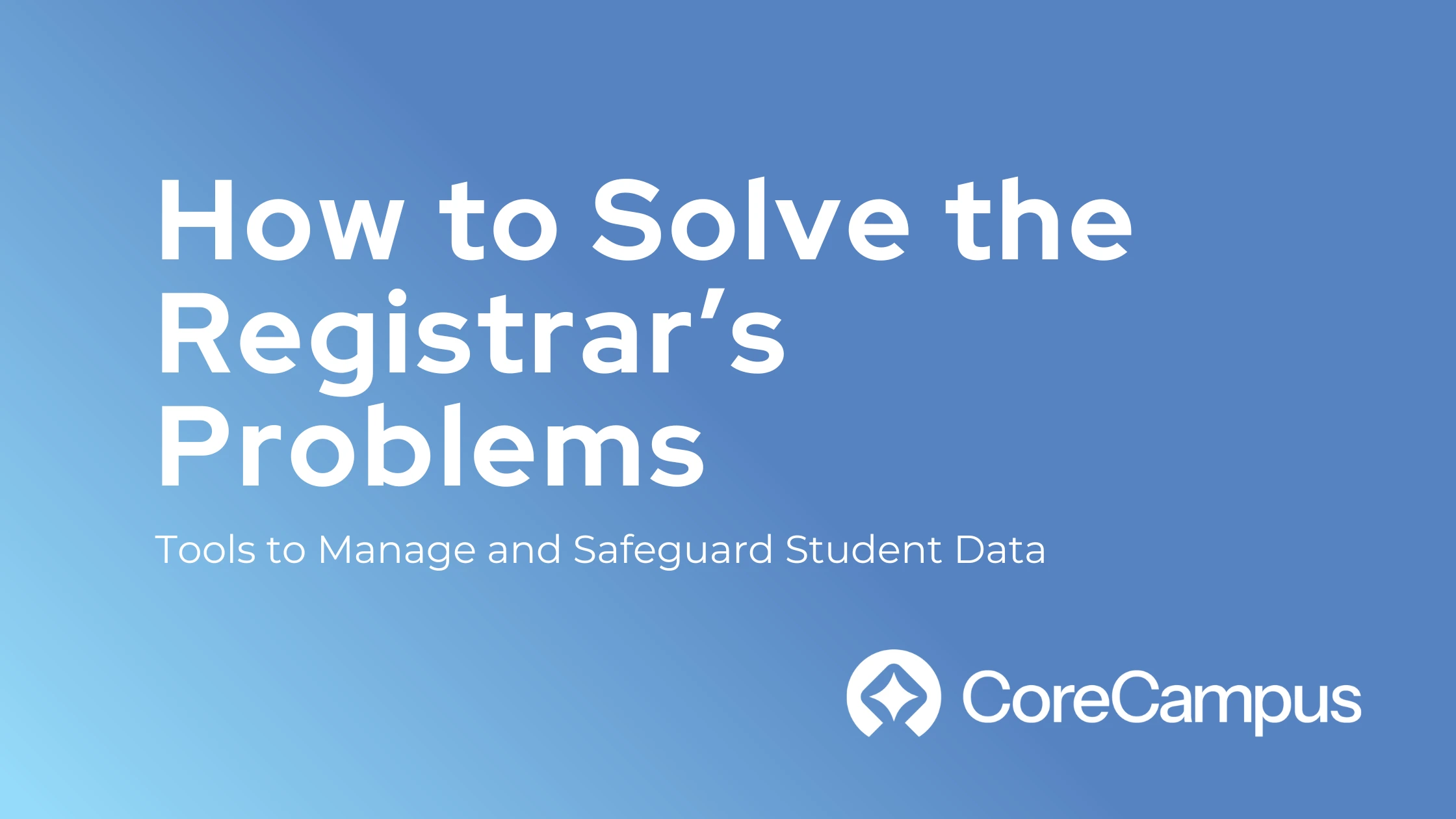 Find out how an SIS can help registrars manage student data more efficiently while supporting today’s students.