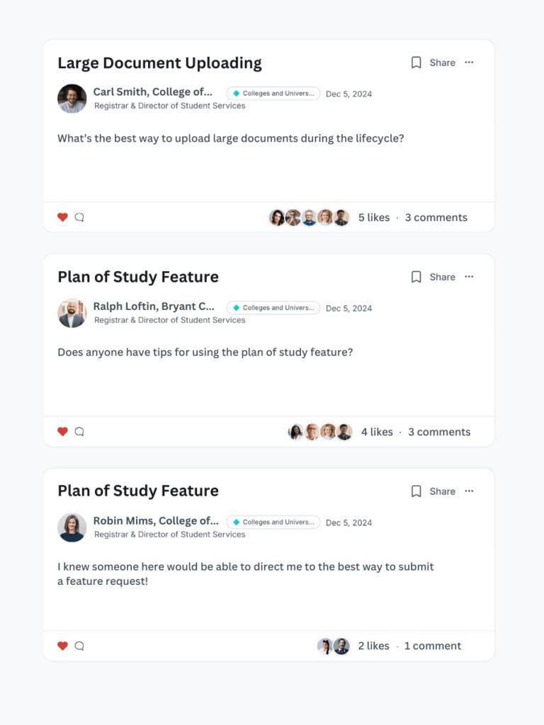 Campus Cafe’s Community Circle helps members find unique solutions to their challenges.