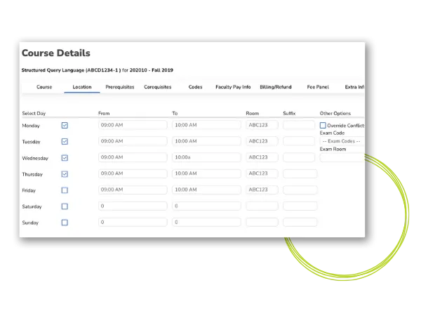 Our scheduling software helps you plan room assignments, manage faculty, and strategize for current and upcoming course offerings