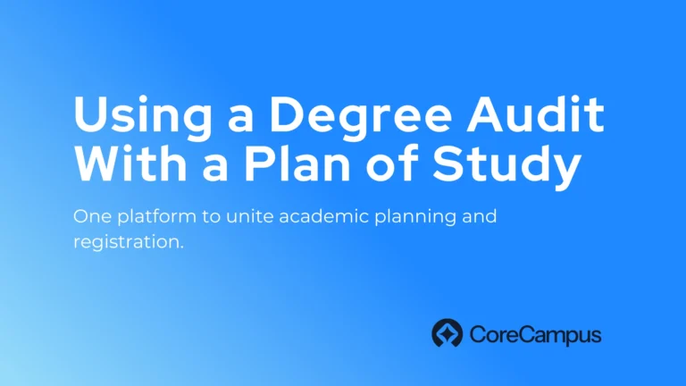 Explore how a degree audit can be used with a plan of study.